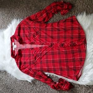Brand new plaid button down shirt size L!